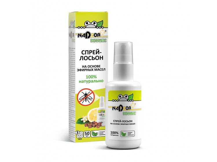 Спрей-лосьон на основе эфирных масел (гвоздика, лимон, цитронелла) Nadzor Botanic/25